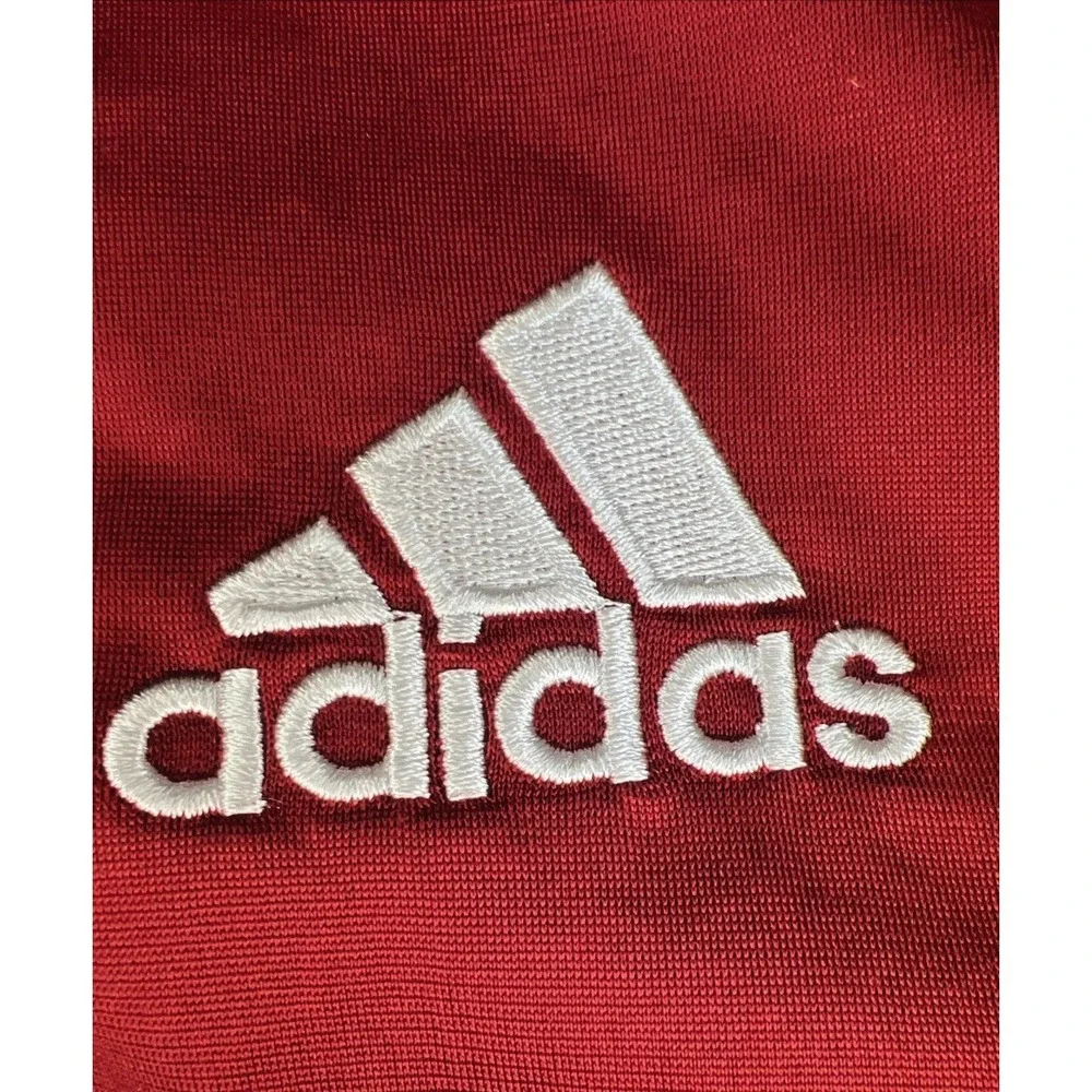Adidas Men's Large Full Zip Volleyball‎ Warm Up Jacket D82934 3 Stripes Red
